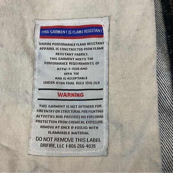 Drifire Cat 2 Flame Resistant Jeans Size 32 x 36 - Picture 10 of 12